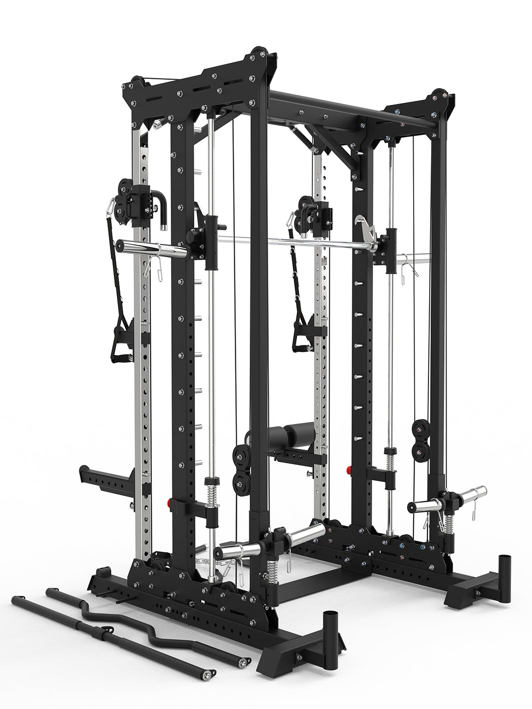 BLAZZED BASIC  ALL-IN-ONE FUNCTIONAL TRAINER CABLE CROSSOVER CAGE HOME GYM W/ SMITH MACHINE