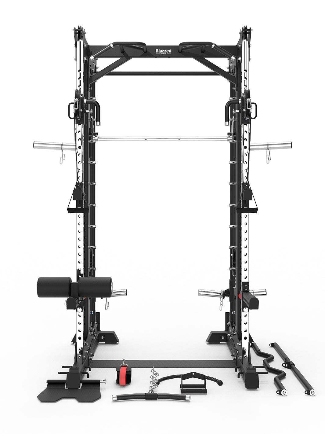 BLAZZED BASIC  ALL-IN-ONE FUNCTIONAL TRAINER CABLE CROSSOVER CAGE HOME GYM W/ SMITH MACHINE