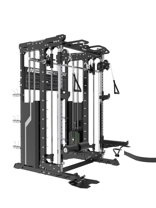 BLAZZED PRO  ALL-IN-ONE FUNCTIONAL TRAINER CABLE CROSSOVER CAGE HOME GYM W/ SMITH MACHINE